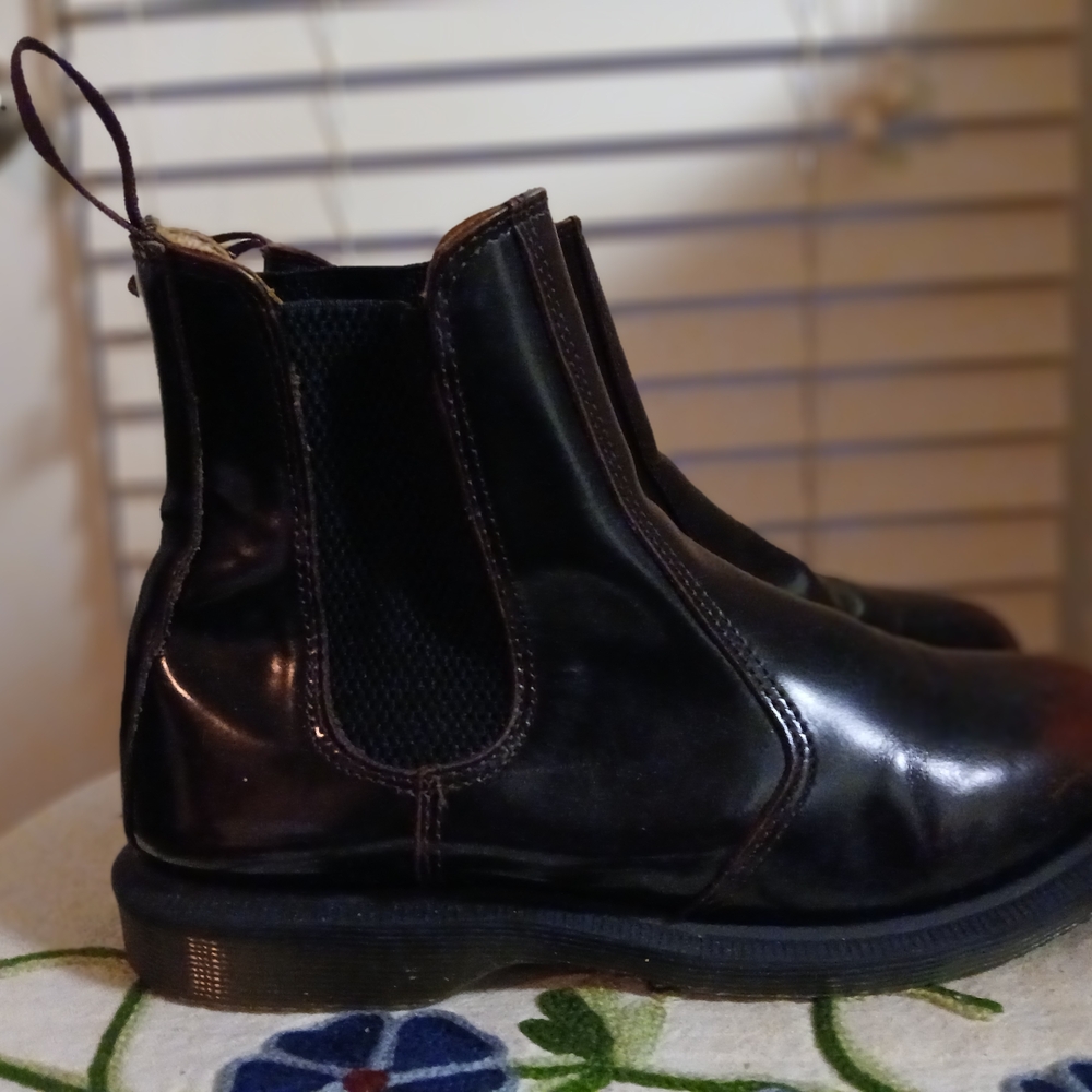 Dr. Martens Black Leather Chelsea Ankle Boots